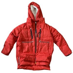 Orolay Red Hooded Puffer Jacket Women’s Size XL